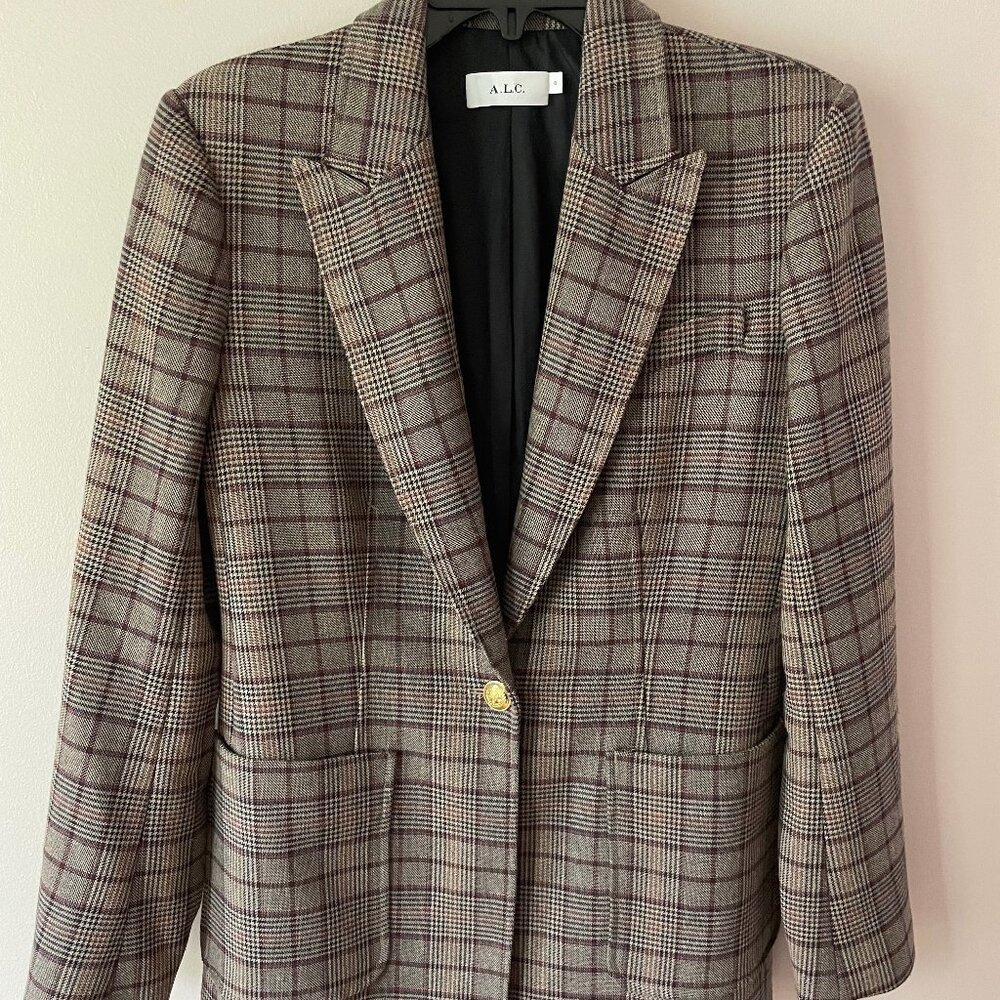 ALC Hicks Plaid Blazer Jacket size 6